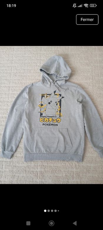 Sweat à capuche pokémon Pikachu t S