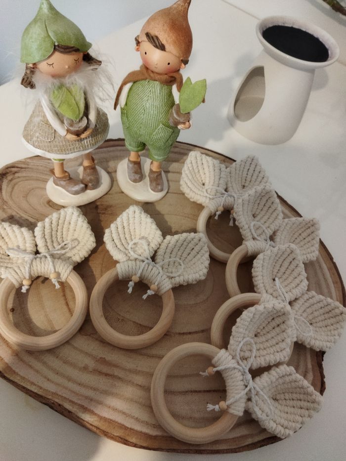 Rond de serviette Lapin de Pâques macramé