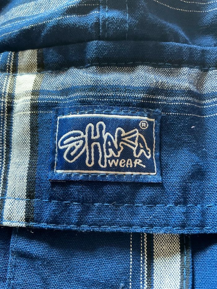 Short cargo à carreaux bleu pour homme Shaka Wear taille 4XL 454 - photo numéro 3
