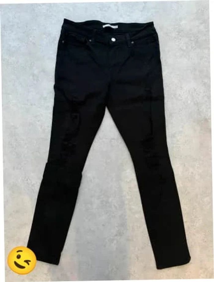 Jeans Levi's 711 W29 FR38 L30 coupe skinny noir Femme Women pan542b - photo numéro 2