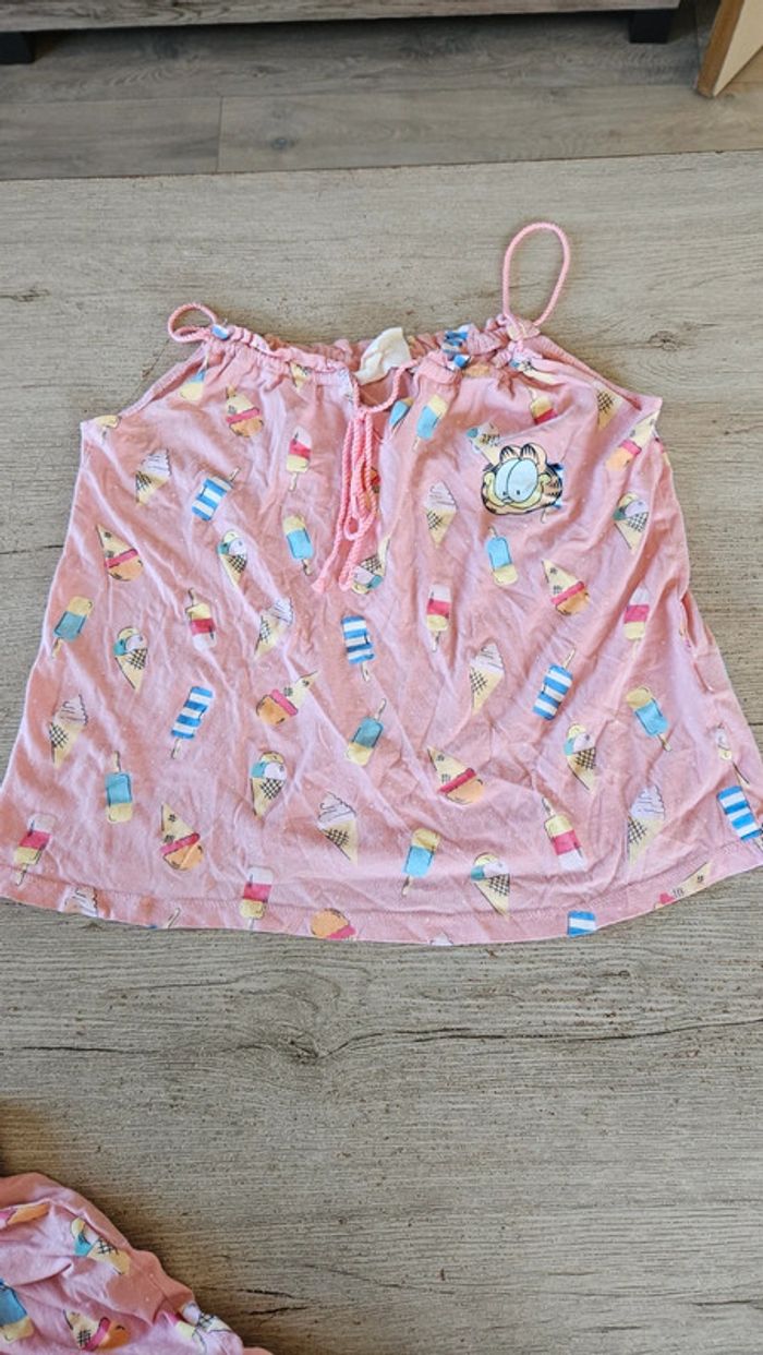Pyjama 2 pièces rose trés clair Garfield, Women'secret, taille XS,peu mis - photo numéro 7