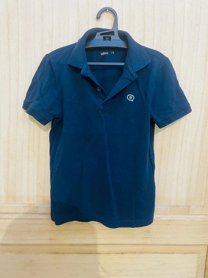Polo uni bleu marine 6 ans