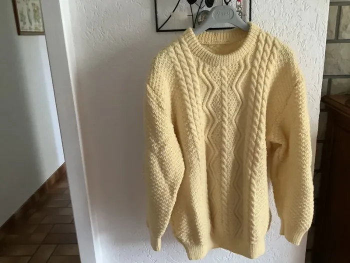 Gros pull fait main homme