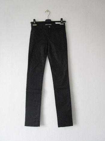 Pantalon slim noir léopard Grain de Malice 34 NEUF
