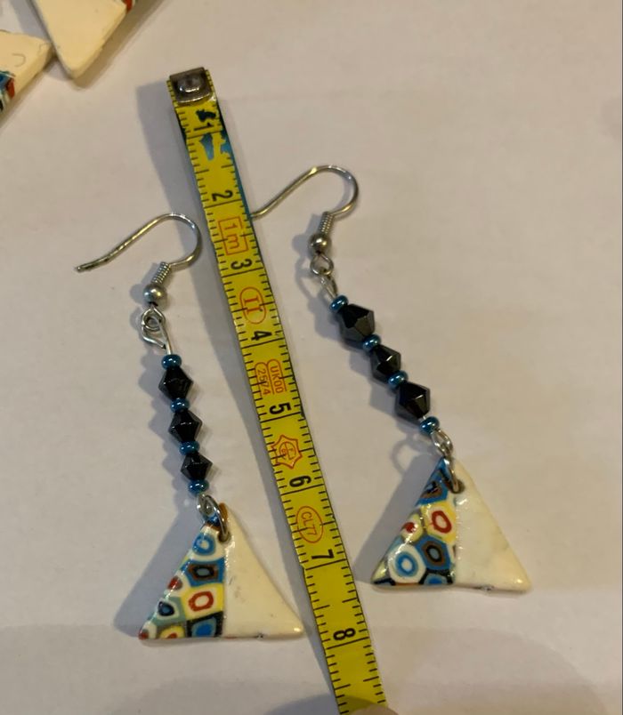 Collier et BO bleu et blanc - photo numéro 4