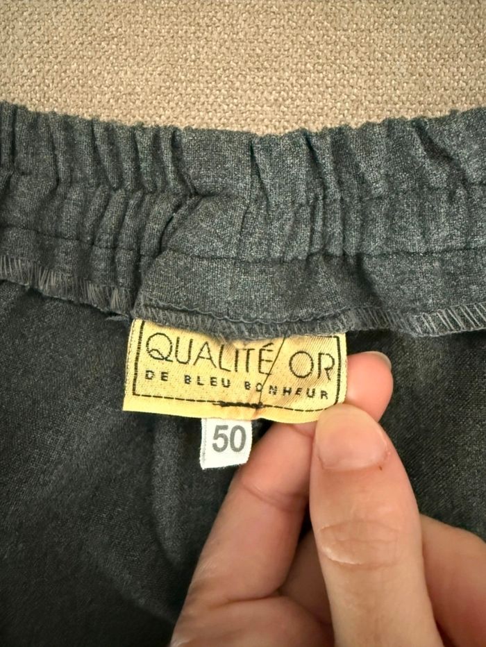 Pantalon gris élastique, Bleu Bonheur - photo numéro 7