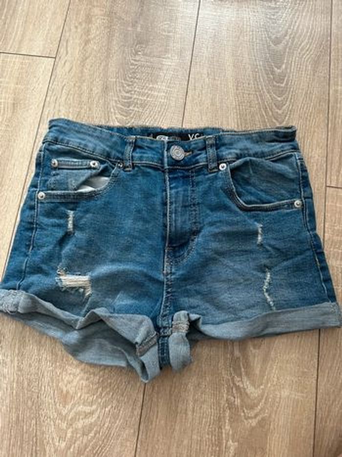 Short en jean bleu