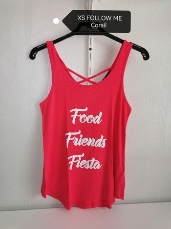 Débardeur orange corail XS follow me