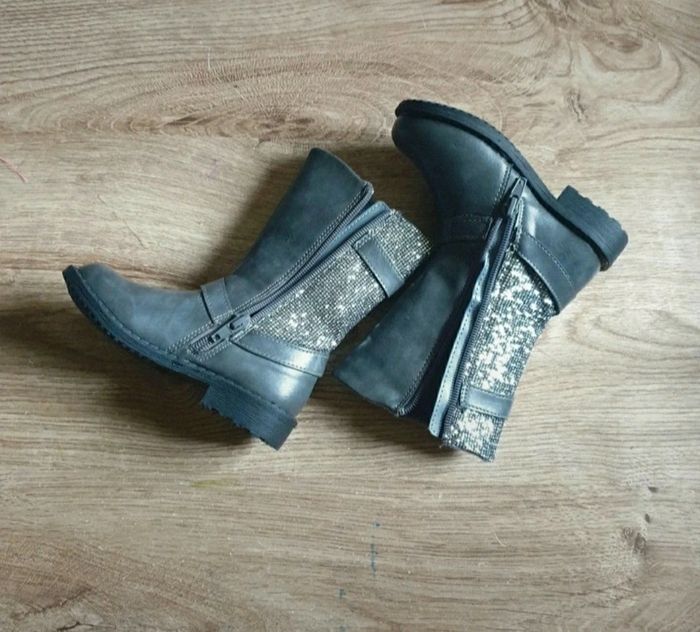 🩷 Bottes effet cuir avec boucles et strass Orchestra Pointure 24 neuve #emyfleury_pointure24fille - photo numéro 9