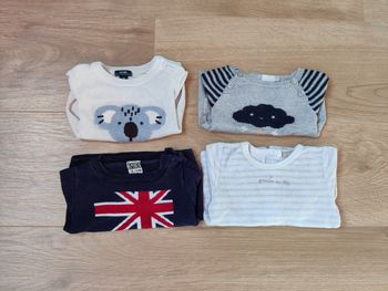 Lot 4 pulls garçon 3 mois 