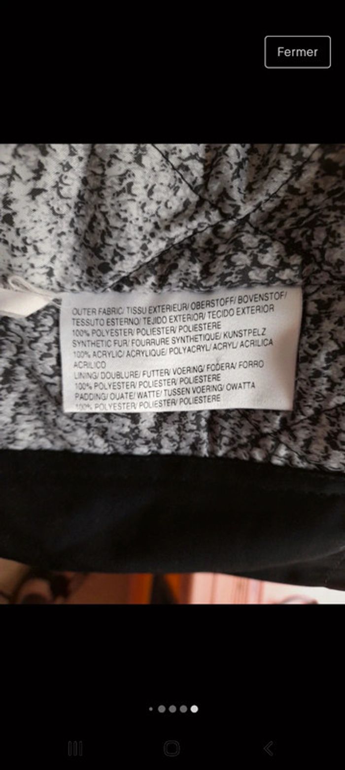 Manteau noir polyester imperméable T40 - photo numéro 5