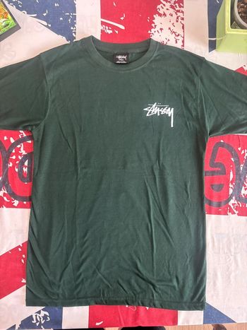 T-shirt Stussy Rework taille M/L vert motif « scorpion »