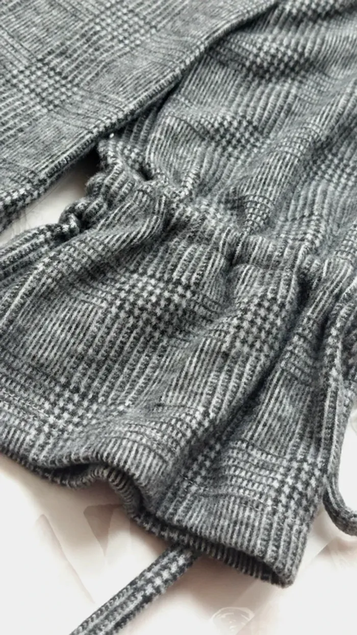 Pull décontracté Gris à motifs Prince de Galles doux C&A - photo numéro 4