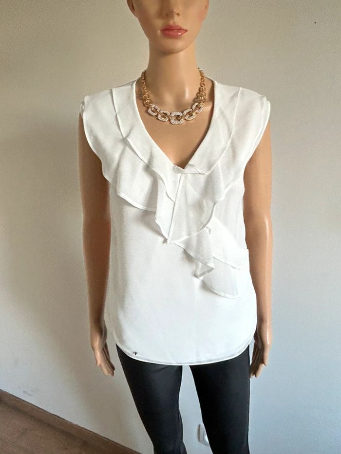 Blouse blanche sans manches Morgan taille 34 jamais portée