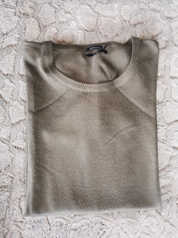 Pull vert kaki fitted homme In Extenso