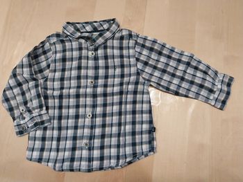 Chemise à carreaux bébé à manches longues 12 mois