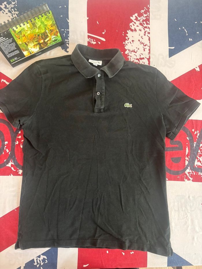 Polo Lacoste vintage noir taille M - photo numéro 4