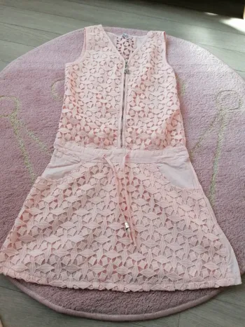 Robe fille macramé broder