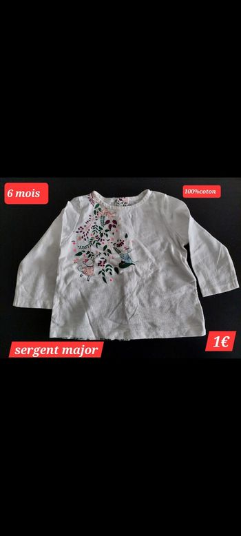T-shirt sergent major fille 6mois 