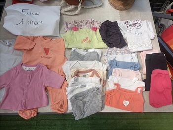 Lot 25 vêtements fille 1 mois été