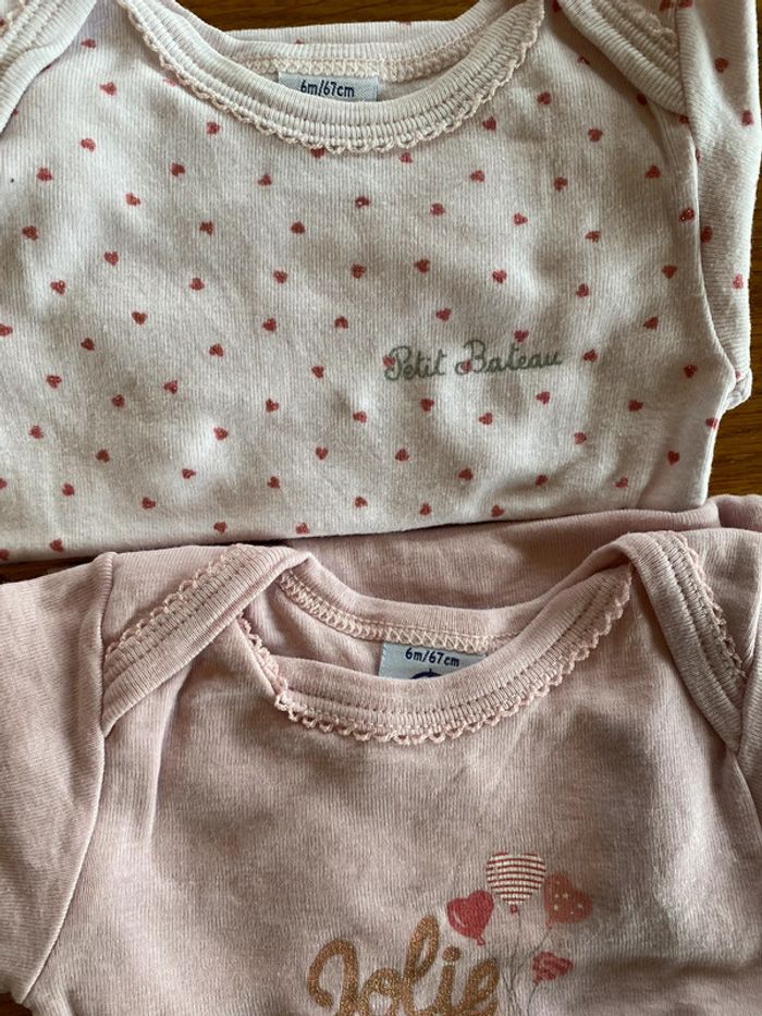 Lot de 7 bodies petit bateau 6 mois - photo numéro 4