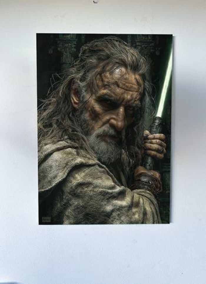 Poster métallique 30cm x 42cm StarWars Jedi + aimant mural fourni.