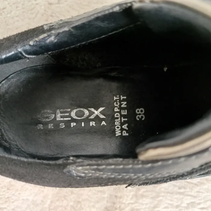 basket talons haut noires fantaisie geox cuir synthétique 38 - photo numéro 12