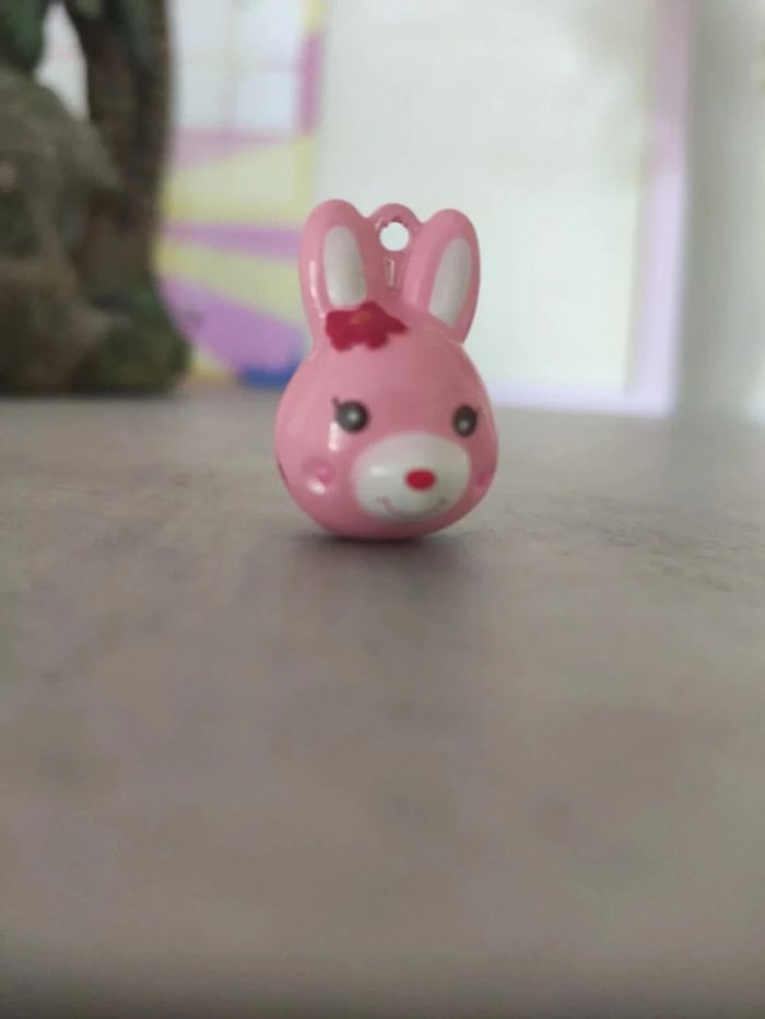 Perle grelot Lapin rose