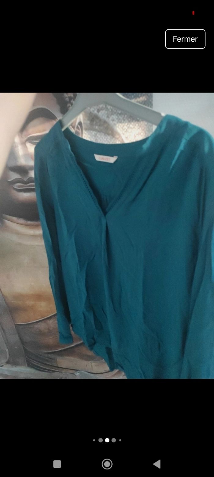 Blouse femme Camaïeu avec col ajouré - photo numéro 5