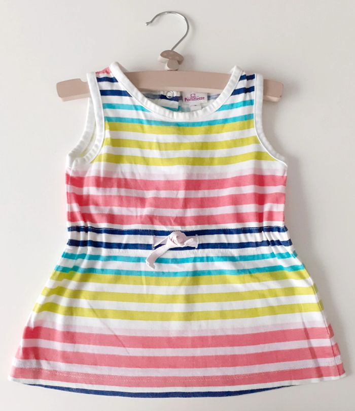 Robe Pommette rayée - 6 mois