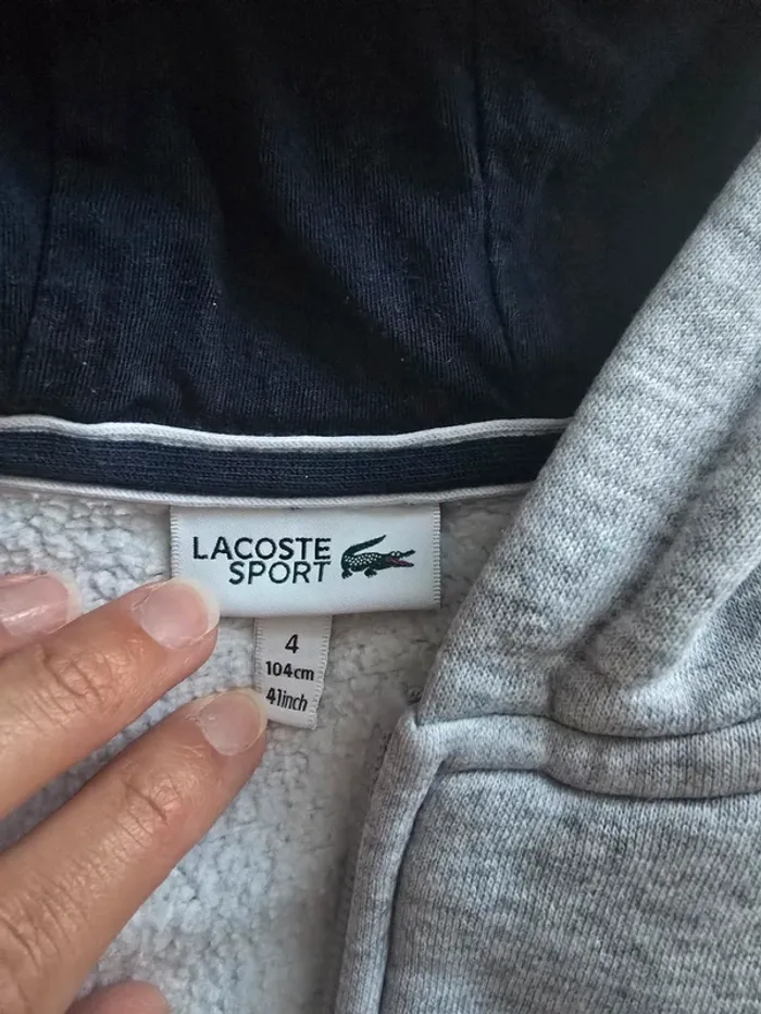 Veste lacoste gris - photo numéro 3