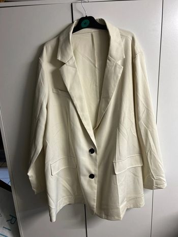 Blazer long beige écru
