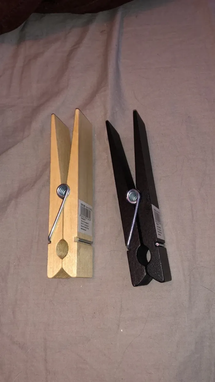 Lot de 2 grande épingle en bois - photo numéro 2