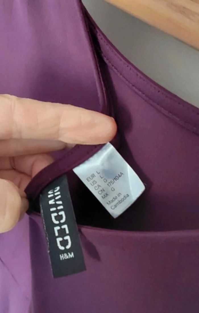 Robe fluide violette prune H&M  T40 - photo numéro 7