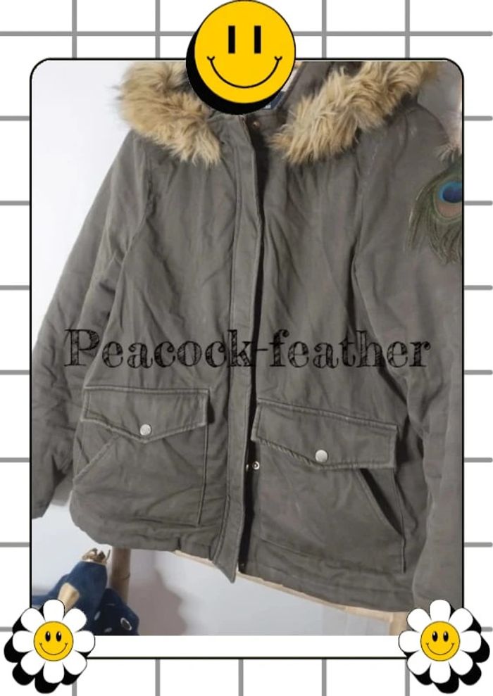 Manteau kaki Kiabi 40/42 - photo numéro 4