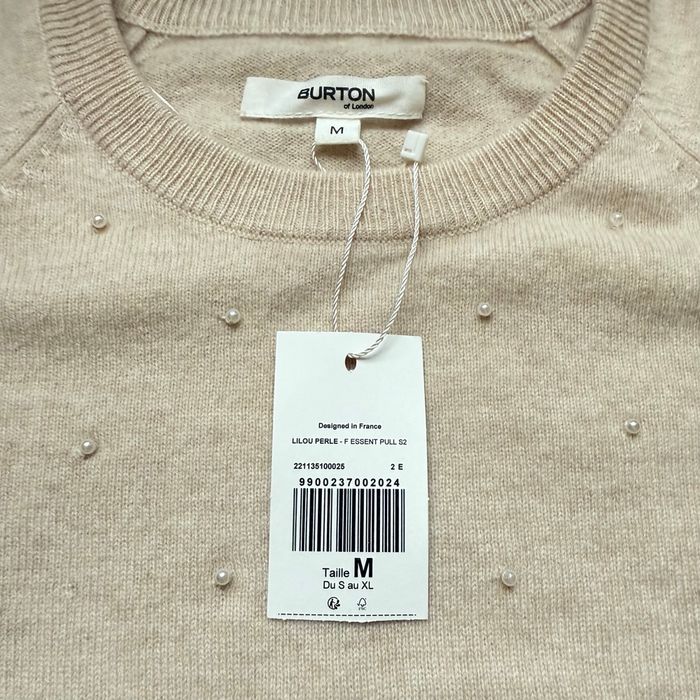 Magnifique pull Burton en cachemire avec des perles - photo numéro 5