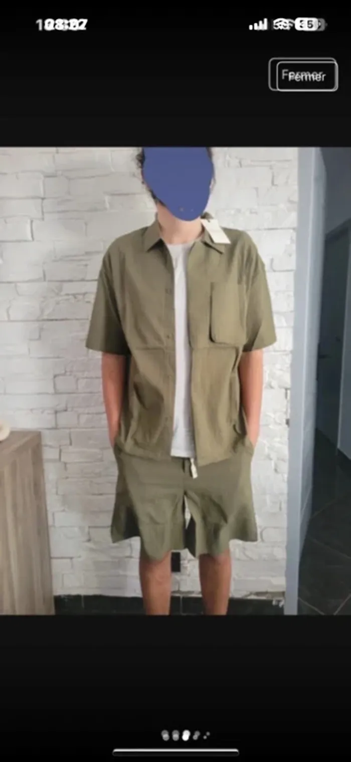Ensemble bermuda et chemise neuf L - photo numéro 3