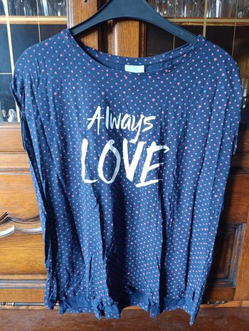 Tee shirt bleu, taille 40, Infinity Woman