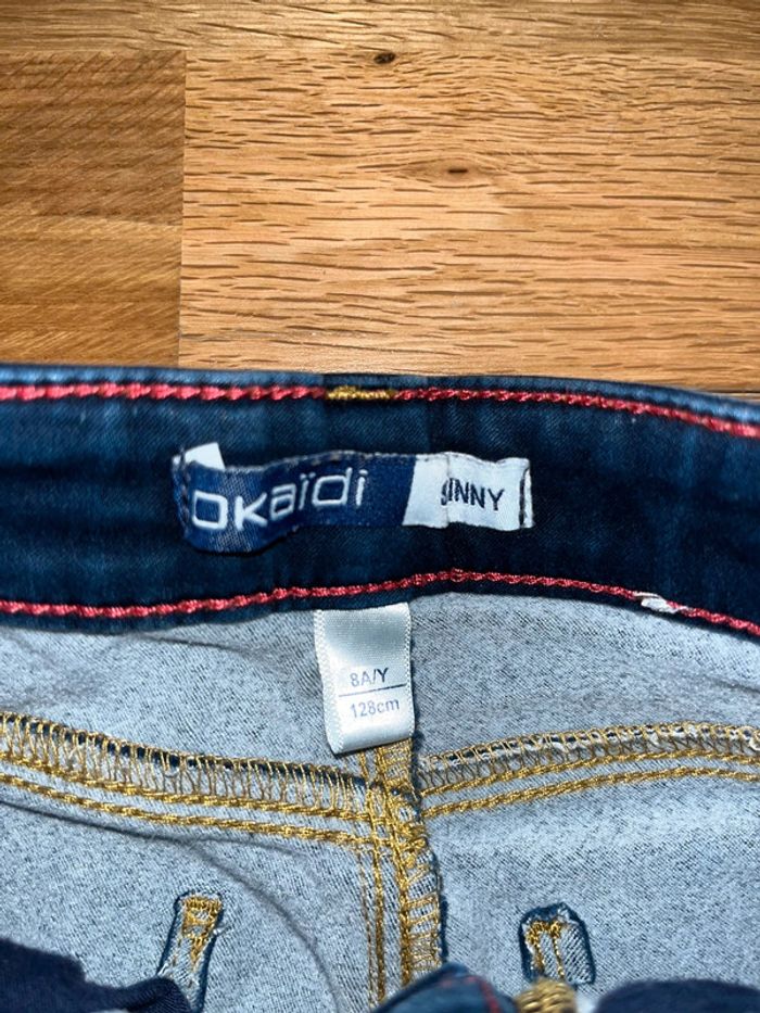 Jeans bleu skinny okaidi tres Bon etat 8 ans - photo numéro 3