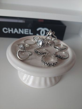 Lot bagues de phalanges coloris argenté TBE