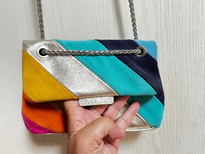 Sac à main Rainbow en cuir 20 × 15 × 3 cm - photo numéro 4