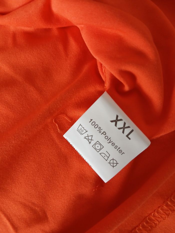 T-shirt Orange avec Détail 3 Cœurs – Taille XXL - photo numéro 5