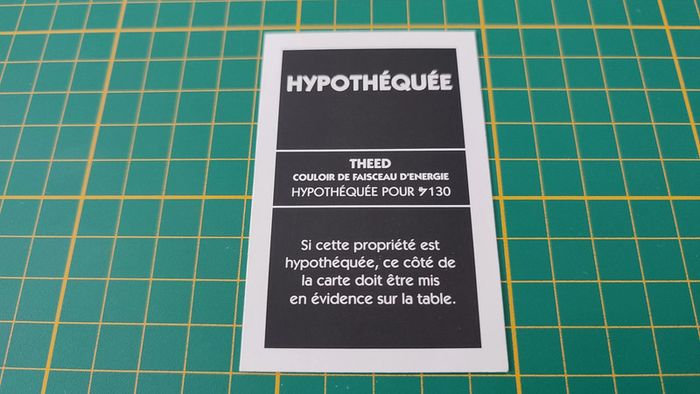 Propriété Theed Couloir de faisceau d'énergie jeu de société Monopoly Star Wars épisode 1 #A81 - photo numéro 2