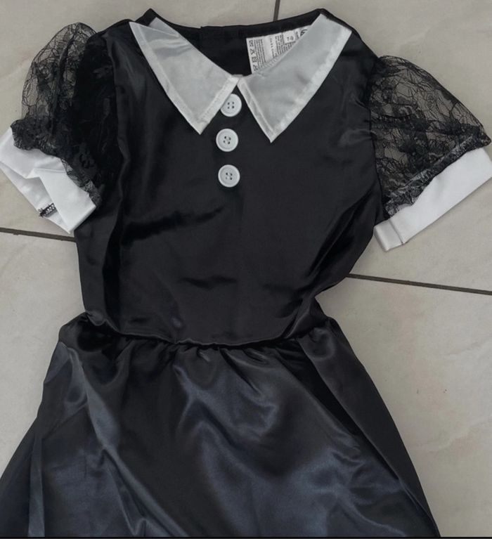 Déguisement : robe et perruque Mercredi Addams T 7-9 ans - photo numéro 6