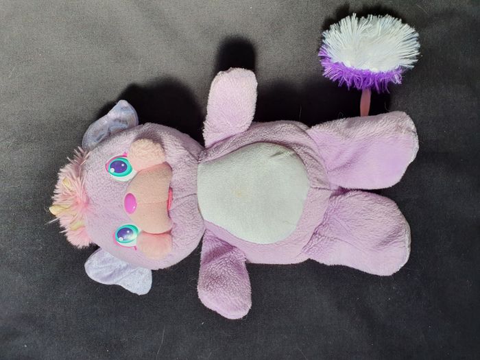 Peluche Popples sonore mauve/rose Longueur 28 cm - photo numéro 3