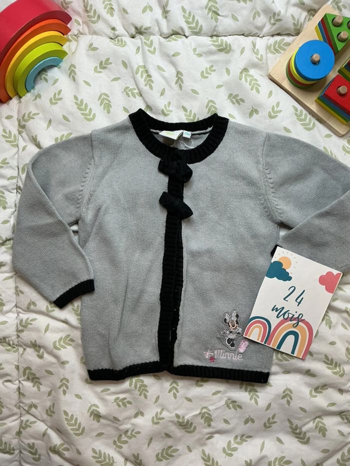 Gilet gris et noir 23 mois Disney minnie - photo numéro 2
