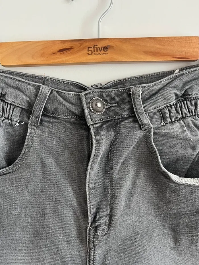 Short en jean gris Denim - photo numéro 4