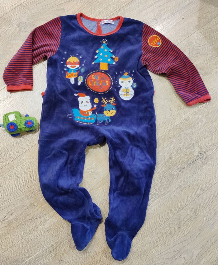 Pyjama velours de noël DPAM Taille 23 mois