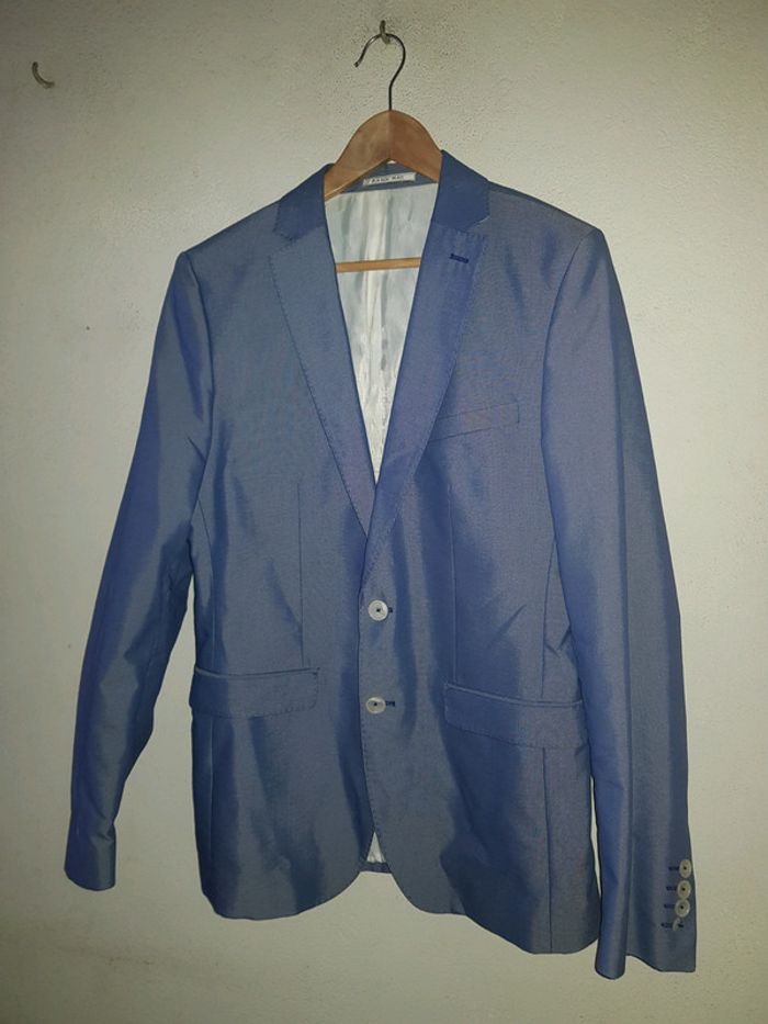Veste de blazer Zara homme bleu