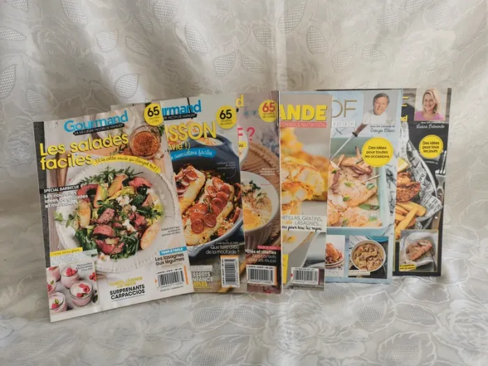 Lot de 6 magazines.Gourmand "la meilleure façon de manger"